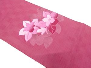 アンティーク　花模様織り出し紬名古屋帯（着用可）